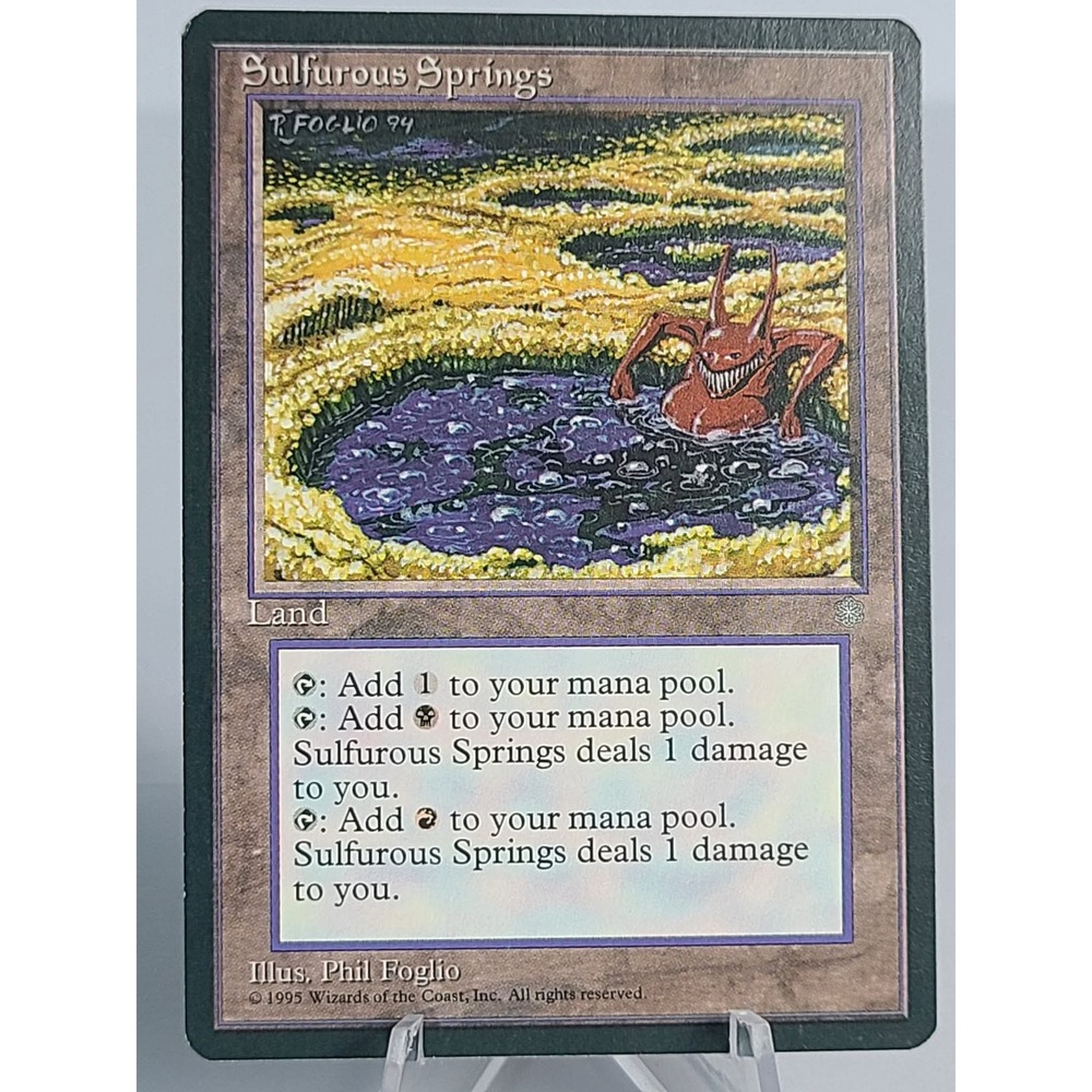 MTG Sulfurous Springs Ice Age‎ 1995 Black Border LP Pain Land Red Black